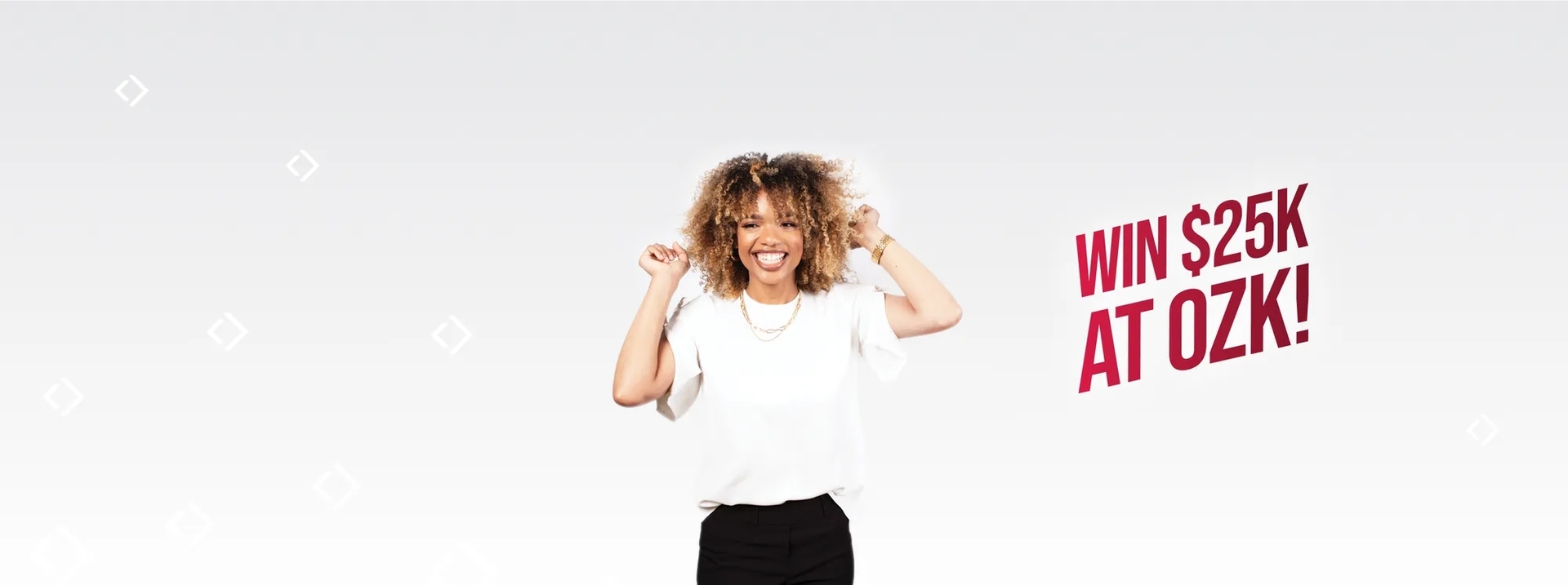 Woman jumping with excitement Woman jumping with excitement
